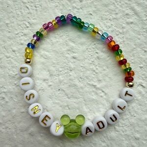 Disney Adult Handmade Beaded Bracelet 6.5 inches Disney Vacation Friendship
